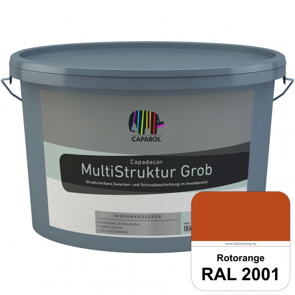 Capadecor MultiStruktur grob (RAL 2001 Rotorange) quarzgefüllte Zwischen- und Schlußbeschichtung in