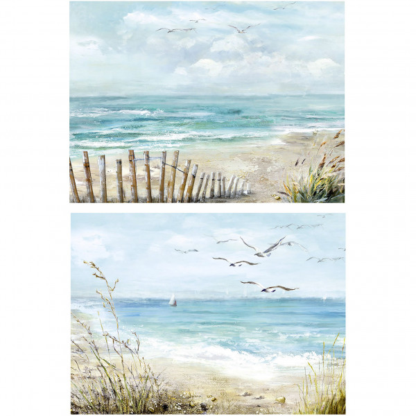 Gemälde "Möwen am Strand"