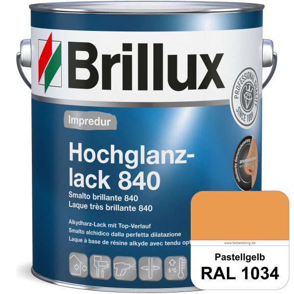 Impredur Hochglanzlack 840 (RAL 1034 Pastellgelb) für Holz- und Metallflächen (löselmittelhaltig) in