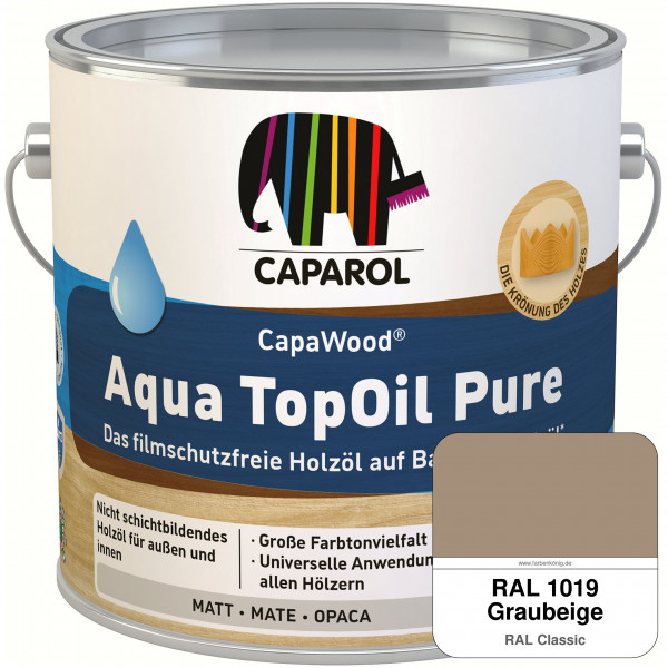 CapaWood® AquaTopOil Pure (RAL 1019 Graubeige) - ersetzt CapaGreen Holz-Öl Aqua