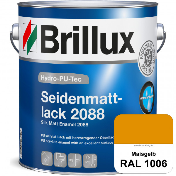 Hydro-PU-Tec Seidenmattlack 2088 (RAL 1006 Maisgelb) PU-Seidenmattlack (wasserbasiert) innen