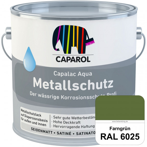 Capalac Aqua Metallschutz (RAL 6025 Farngrün) wasserbasierter Korrosionsschutz für Stahl & verzinkte