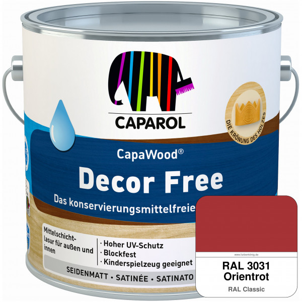 CapaWood® Decor Free (RAL 3031 Orientrot) - ersetzt Capadur DecorLasur KF