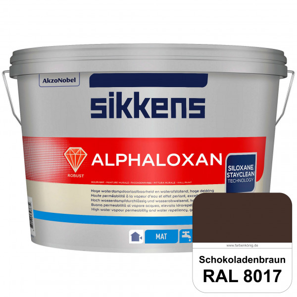 Alphaloxan (RAL 8017 Schokoladenbraun) Professionelle Siliconharz-Fassadenfarbe (außen)