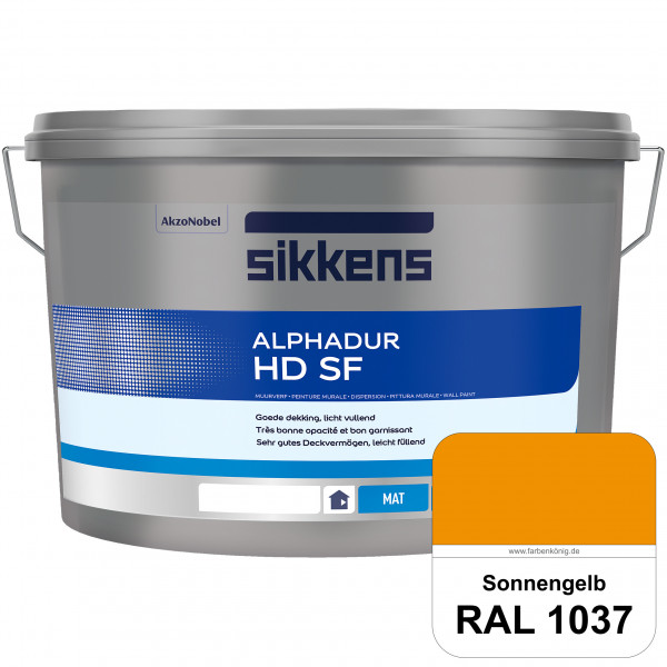 Alphadur HD SF (RAL 1037 Sonnengelb) matte hochdeckende waschbeständige Innenwandfarbe