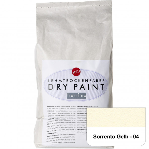 DRY-PAINT Lehmtrockenfarbe - Sorrento Gelb - 04