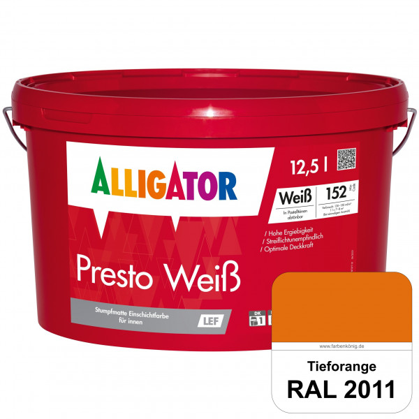 Presto Weiß LEF (RAL 2011 Tieforange)