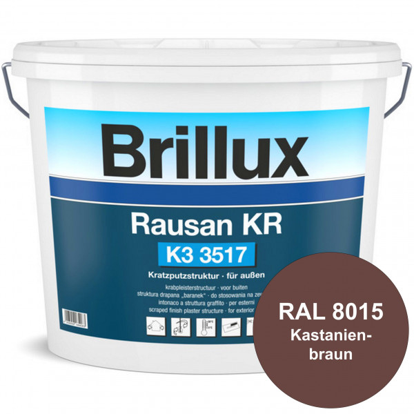 Rausan KR K3 3517 mit Protect (RAL 8015 Kastanienbraun) Organisch gebundener Kratzputz für wetterbes