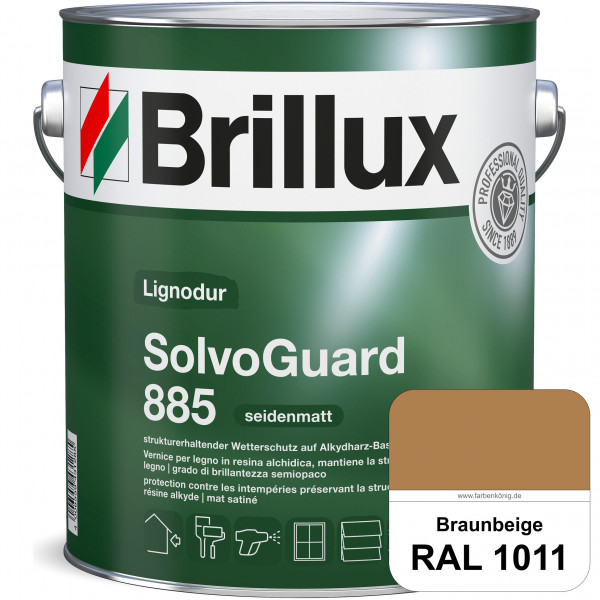 SolvoGuard 885 (RAL 1011 Braunbeige) deckende oder lasierende seidenmatte Alkydharz-Holzfarbe für au
