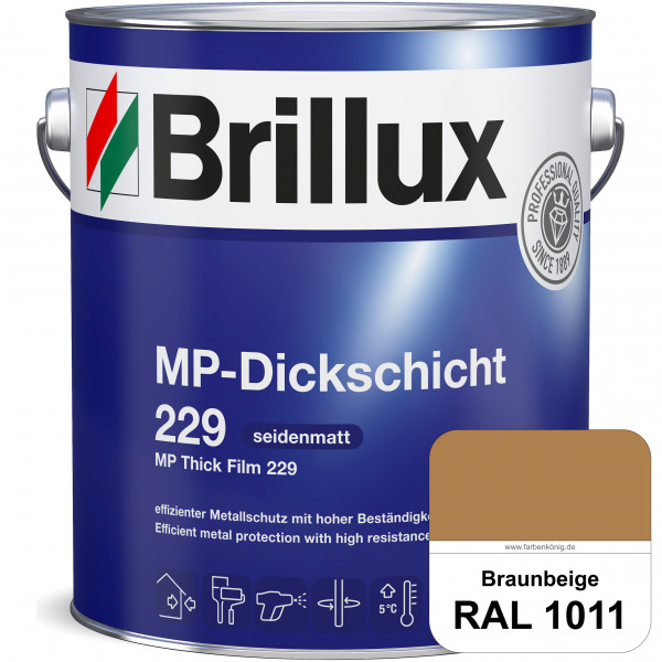 MP-Dickschicht 229 (RAL 1011 Braunbeige) Korrosionsschutz für grundierten Eisen- & Stahl sowie für Z