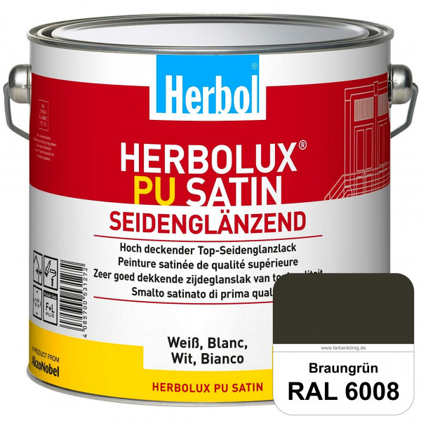Herbolux PU Satin (RAL 6008 Braungrün) Top-PU-Seidenglanzlack (Innen & Außen)