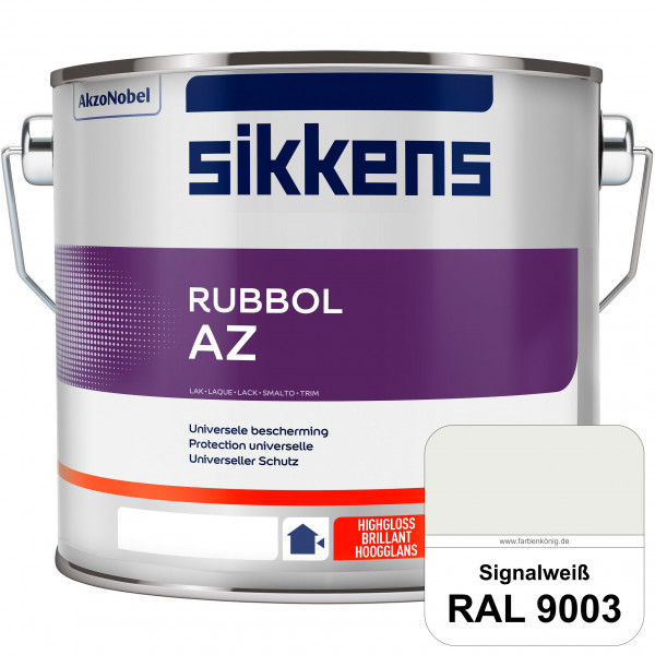 Rubbol AZ (RAL 9003 Signalweiß) Hochwertiger, universeller Hochglanzlack (lösemittelhaltig) außen