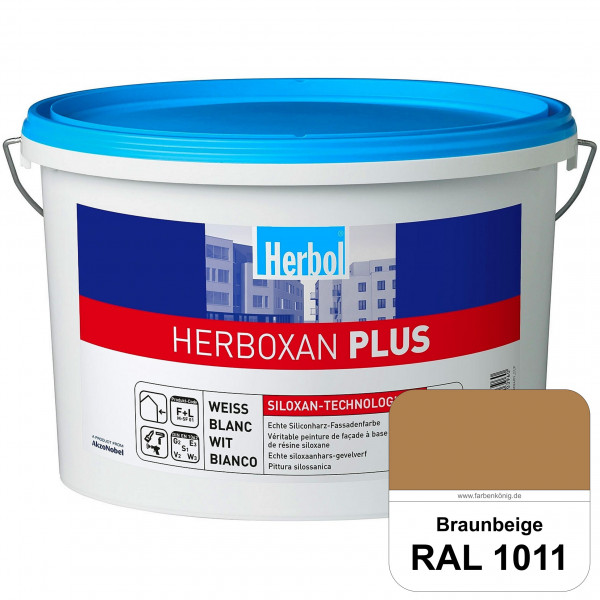 Herboxan Plus (RAL 1011 Braunbeige) Siliconharz-Fassadenfarbe für längere saubere Fassaden