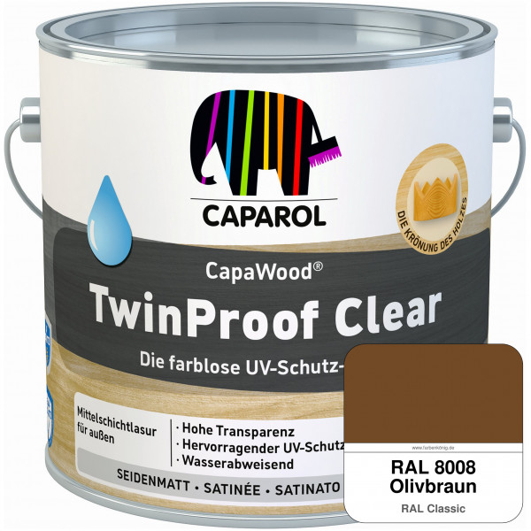 CapaWood® TwinProof Clear (RAL 8008 Olivbraun) - ersetzt Capadur TwinProof
