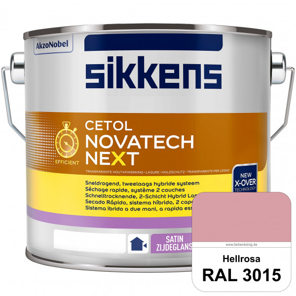 Cetol Novatech neXt (RAL 3015 Hellrosa) Schnelltrocknende Hybrid-Lasur mit höchster Wetterbeständigk