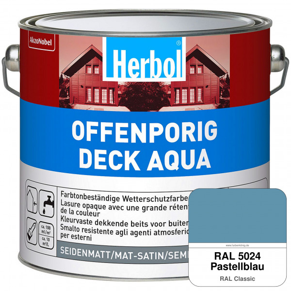 Offenporig-Deck Aqua (RAL 5024 Pastellblau)