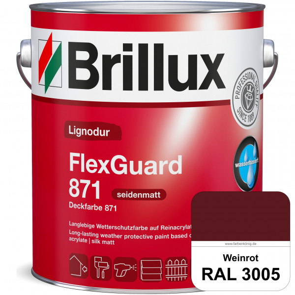 Lignodur FlexGuard 871 (Deckfarbe 871) RAL 3005 Weinrot
