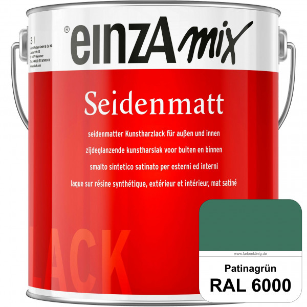 einzA Seidenmatt (RAL 6000 Patinagrün) Lösemittelhaltiger Seidenmattlack