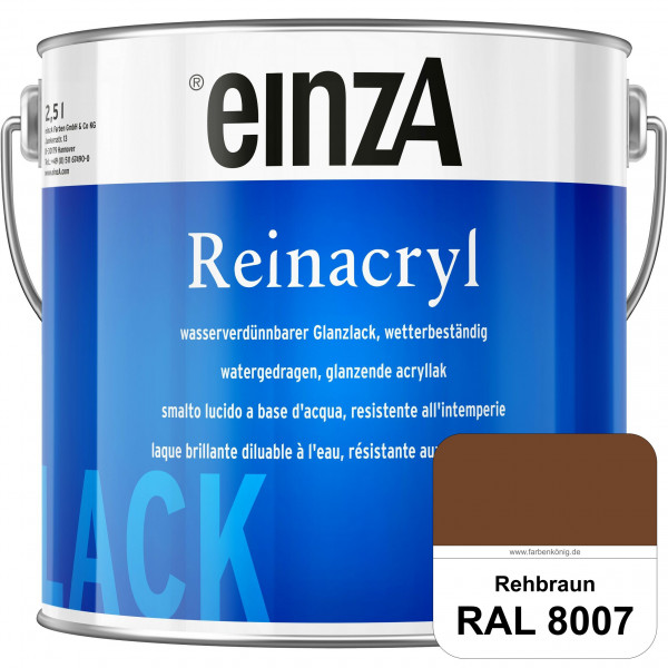 einzA Reinacryl (RAL 8007 Rehbraun) wetterbeständige glänzende Acryl-PU-Lackfarbe