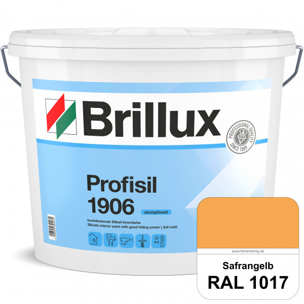 Profisil 1906 Silikat-Innenfarbe (RAL 1017 Safrangelb) stumpfmatte Innenfarbe für Allergiker nach DI