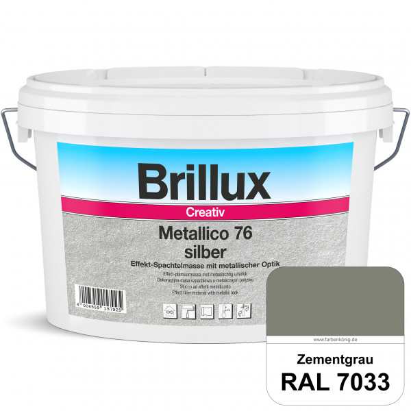 Creativ Metallico 76 (RAL 7033 Zementgrau) Effektspachtelmasse für Oberflächen mit metallischer Opti