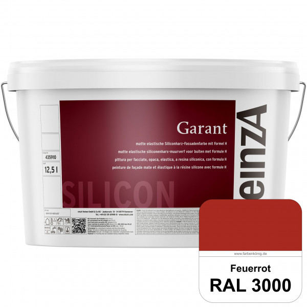 einzA Garant (RAL 3000 Feuerrot) elastische Siliconharz-Fassadenfarbe