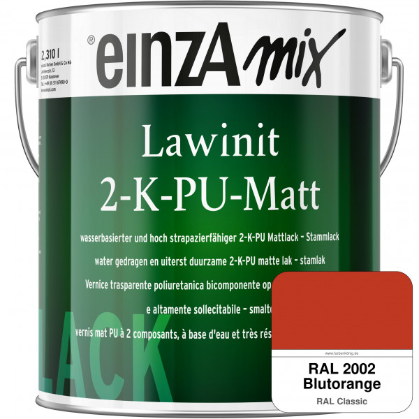 einzA Lawinit 2-K-PU Matt Stammlack (RAL 2002 Blutorange)