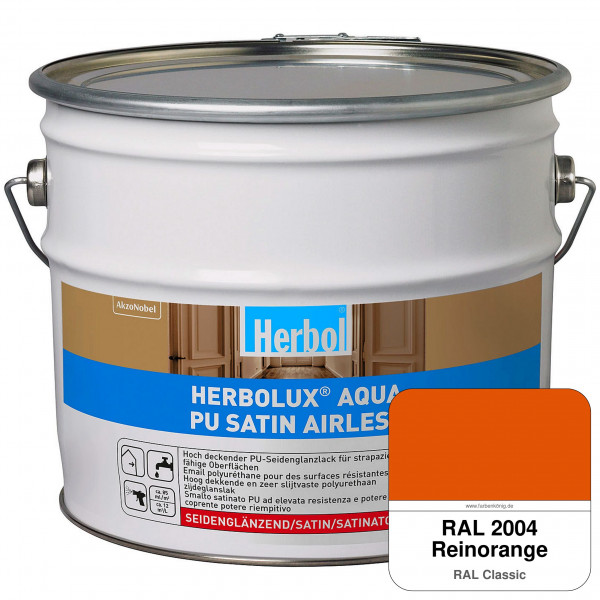 Herbolux Aqua PU Satin Airless (RAL 2004 Reinorange)