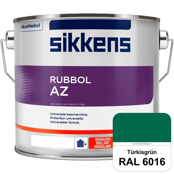Rubbol AZ (RAL 6016 Türkisgrün) Hochwertiger, universeller Hochglanzlack (lösemittelhaltig) außen