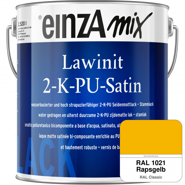 einzA Lawinit 2-K-PU Satin Stammlack (RAL 1021 Rapsgelb)