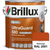 Lignodur UltraGuard 580 (Dauerschutzlasur 580) RAL 2001 Rotorange