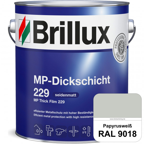 MP-Dickschicht 229 (RAL 9018 Papyrusweiß) Korrosionsschutz für grundierten Eisen- & Stahl sowie für