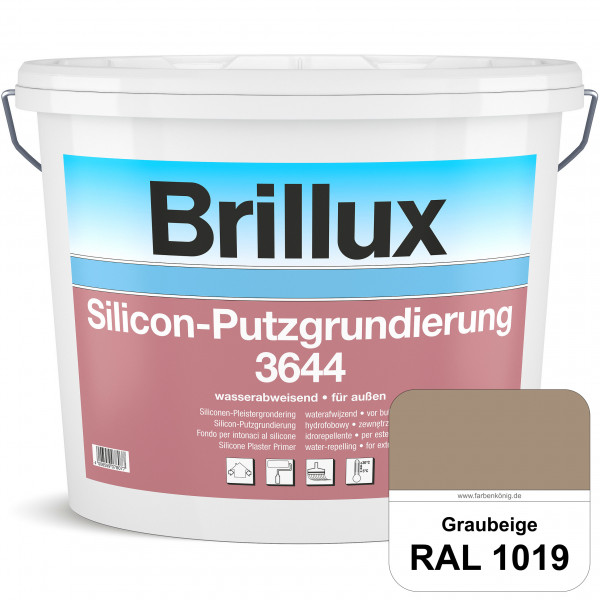 Silicon-Putzgrundierung 3644 (RAL 1019 Graubeige) Haftvermittelnde & quarzhaltige Grundierfarbe auf
