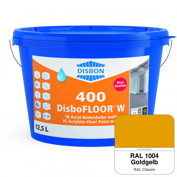 DisboFLOOR W 400 1K-Acryl-Bodenfarbe (RAL 1004 Goldgelb)