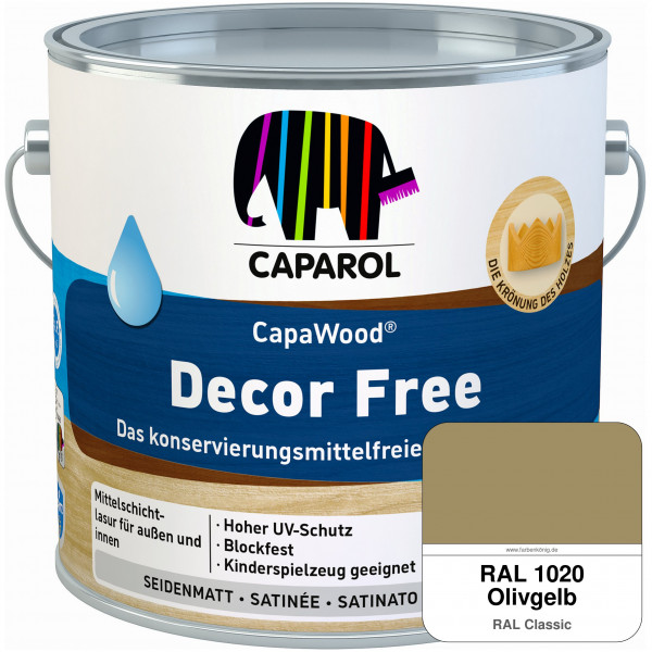 CapaWood® Decor Free (RAL 1020 Olivgelb) - ersetzt Capadur DecorLasur KF