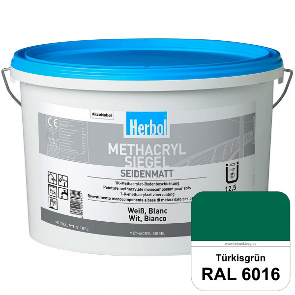 Methacryl Siegel (RAL 6016 Türkisgrün) seidenmatte 1K-Beschichtung Böden (Innen & Außen)