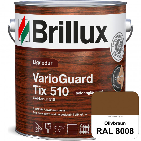 Lignodur VarioGuard Tix 510 (Gel-Lasur 510) RAL 8008 Olivbraun