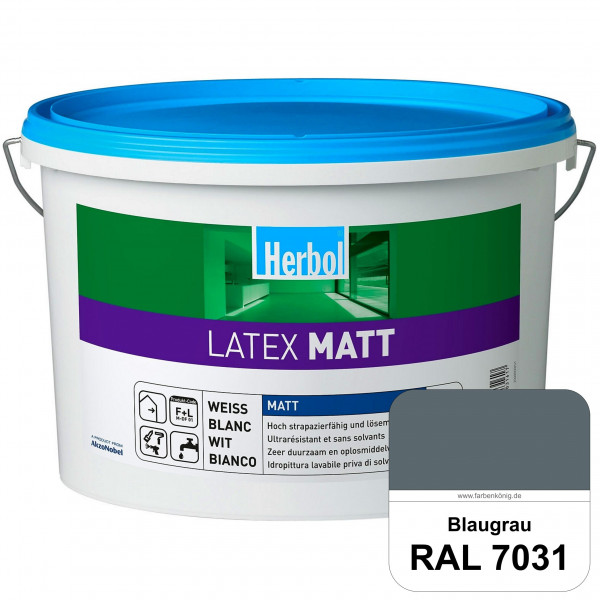 Latex Matt (RAL 7031 Blaugrau) Matte Latexfarbe mit hoher Strapazierfähigkeit