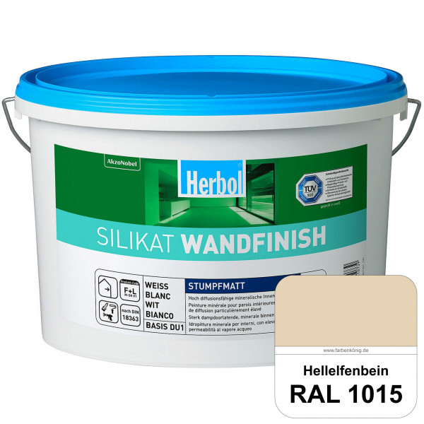 Silikat WandFinish (RAL 1015 Hellelfenbein) mineralische Wandfarbe für ein gesundes Wohnklima