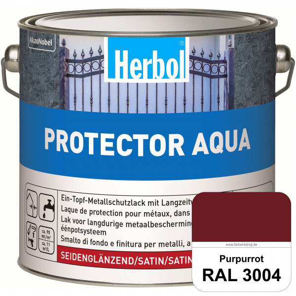 Protector Aqua (RAL 3004 Purpurrot) Lack für Eisen, Stahl und NE-Metalle (Innen&Außen)