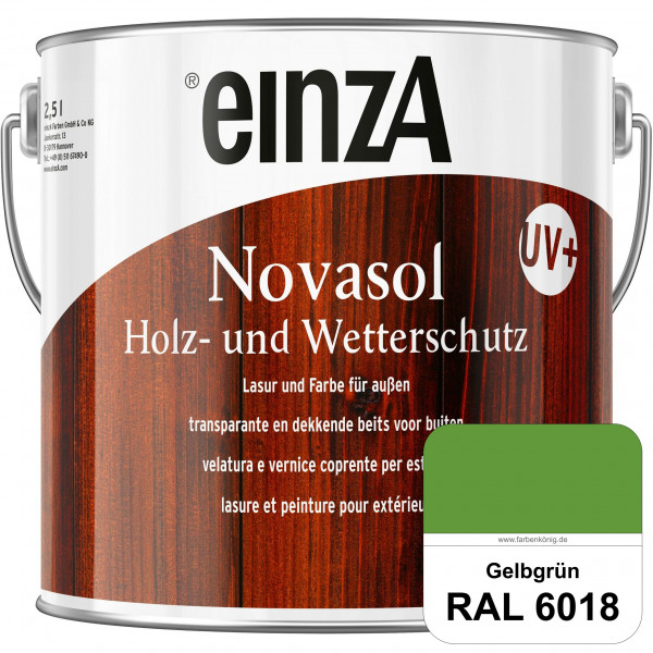 einzA Novasol HW Farbe (RAL 6018 Gelbgrün) Deckender Wetterschutz für außen