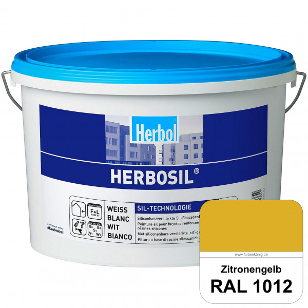 Herbosil (RAL 1012 Zitronengelb) streiflichtunempfindliche siliconharzverstärkte Fassadenfarbe