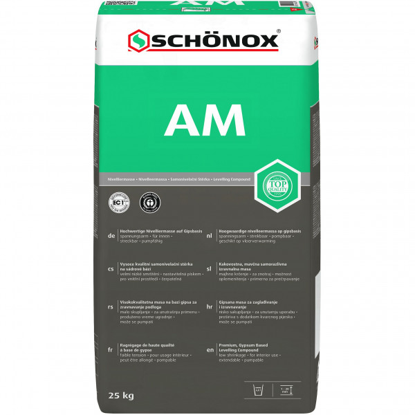 SCHÖNOX® AM - calciumsulfatbasierte Glätt- & Nivelliermasse