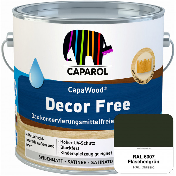 CapaWood® Decor Free (RAL 6007 Flaschengrün) - ersetzt Capadur DecorLasur KF