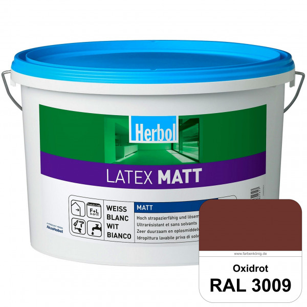 Latex Matt (RAL 3009 Oxidrot) Matte Latexfarbe mit hoher Strapazierfähigkeit