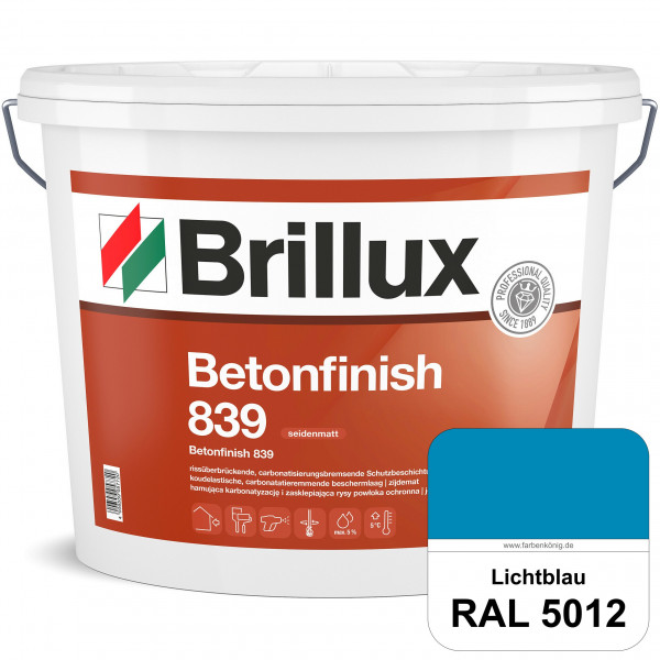 Betonfinish 839 (RAL 5012 Lichtblau) elastische Beschichtung zum Schutz rissgefährdeter Betonbauteil