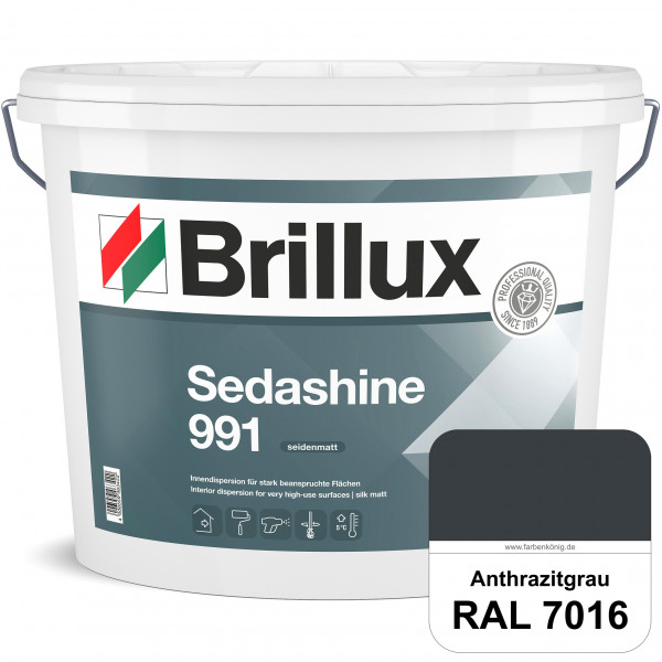 Sedashine 991 (RAL 7016 Anthrazitgrau) Seidenmatte Innendispersion für hoch strapazierfähige & gut r