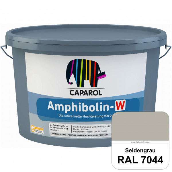 Amphibolin-W (RAL 7044 Seidengrau) Seidenmatte Reinacrylat-Fassadenfarbe mit Pilz- & Algenschutz