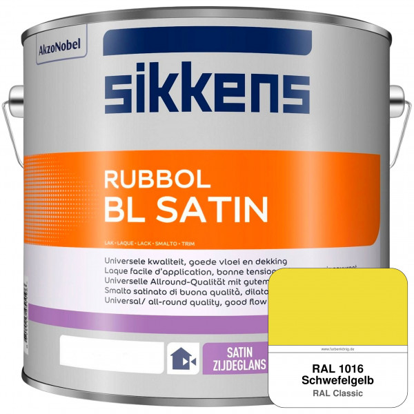 Rubbol BL Satin (RAL 1016 Schwefelgelb) hochelastischer & seidenglänzender Lack (wasserbasiert) inne