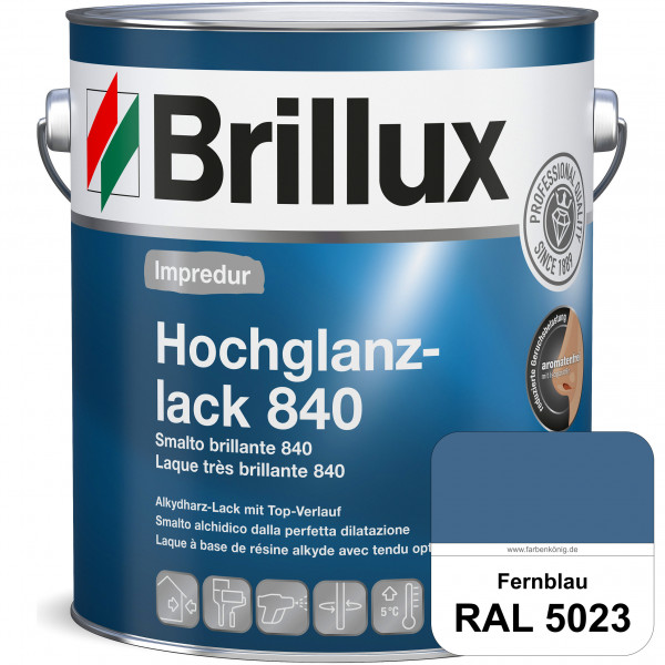 Impredur Hochglanzlack 840 (RAL 5023 Fernblau) für Holz- und Metallflächen (löselmittelhaltig) innen